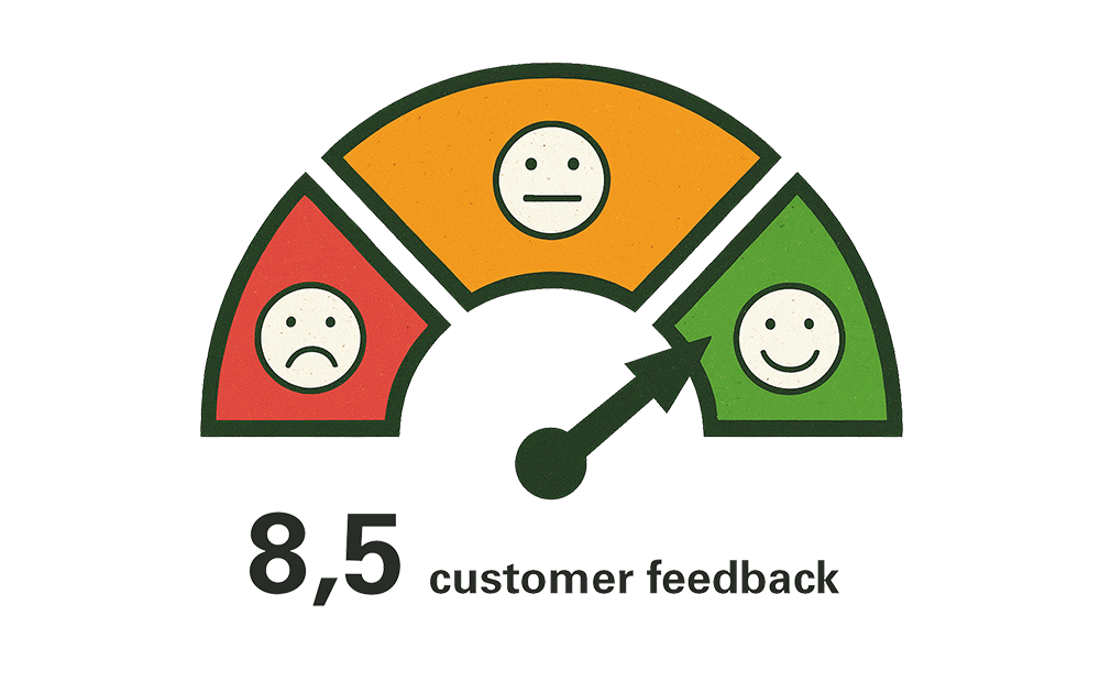 8,5 customer feedback